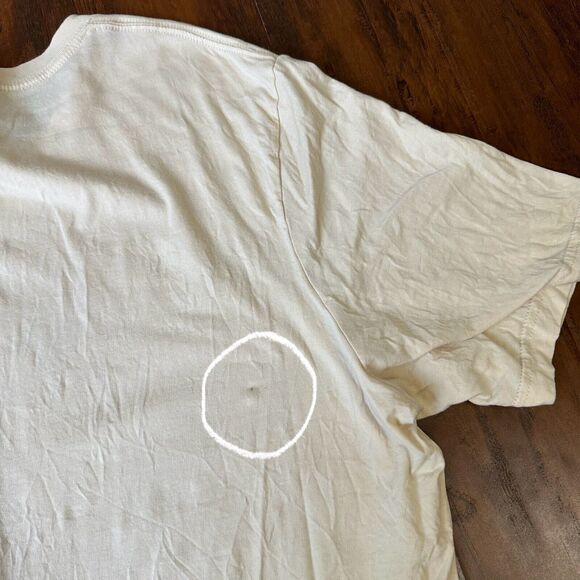 CRIQUET Cowboy Graphic Short Sleeve Crew Neck Tee in Cream - Picture 4 of 6